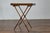 19th Century English Tray on Stand Mahogany Side Table with X-Form Base For Sale - Image 11 of 12