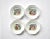 A set of 4 antique porcelain children's plates, possibly tea party plates, featuring a series of transferware scenes of...