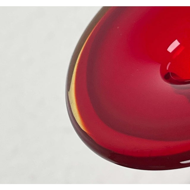 Vintage German Red Glass Solifleur Vase by Cari Zalloni for WMF, 1970s For Sale - Image 12 of 16