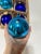 Teal Vintage Large Kugel-Style Mercury Glass Christmas Ornaments, Blue & Teal, Set of 6 For Sale - Image 8 of 12