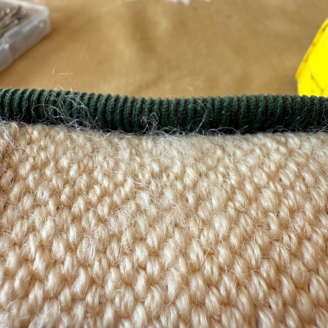 Vintage Coastal Folk Art Needlepoint Pillow Seashell Motif For Sale In Raleigh - Image 6 of 9