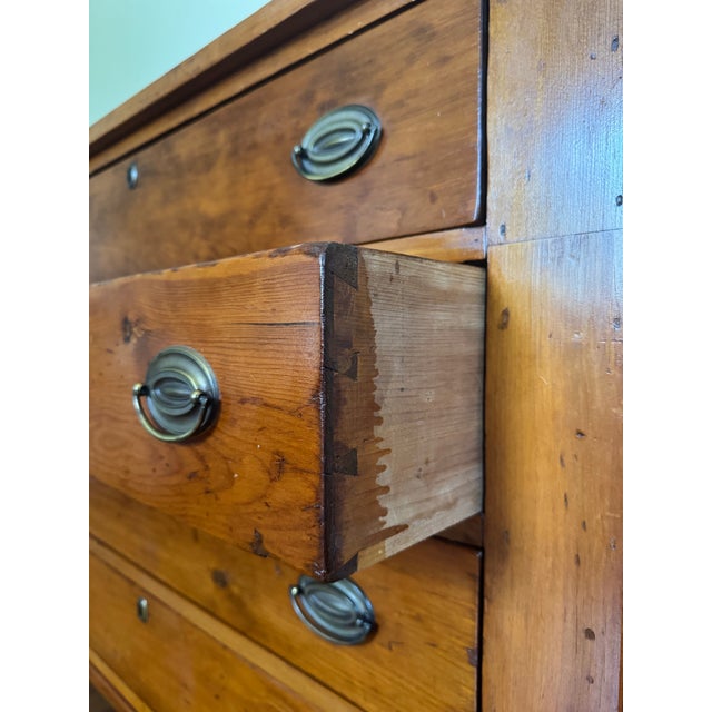 Brown Early 19th Century Vermont Federal Chest of Drawers For Sale - Image 8 of 10
