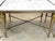 Mid 20th Century French Neoclassical Regency Style Tripartite X-Base Brass & Carrara Marble Tables For Sale - Image 11 of 12