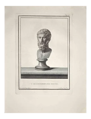 Nicola Billy, Ancient Roman Bust, Original Etching, Late 18th-Century
