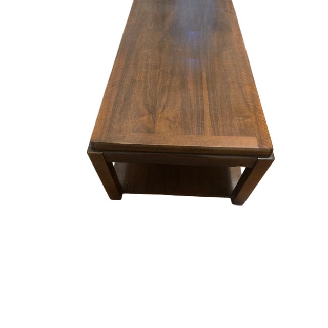 Lane Furniture Lane Walnut Modern Coffee Table + End Tables Set, 1981 – Mid Century Revival Collection For Sale - Image 4 of 10