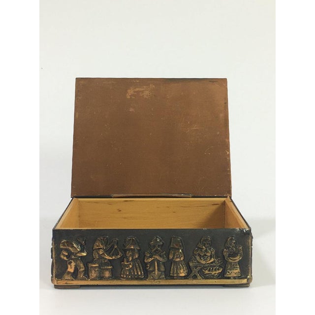 Metal Mid-Century Copper Cigarette Box, 1970s For Sale - Image 7 of 8
