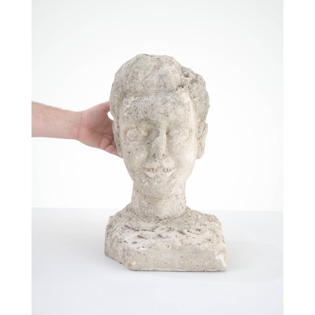 20th Century Belgian Concrete Bust For Sale - Image 11 of 18