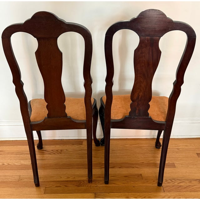 19th Century Dutch Marquetry Inlaid Side Chairs, a Pair For Sale - Image 15 of 18