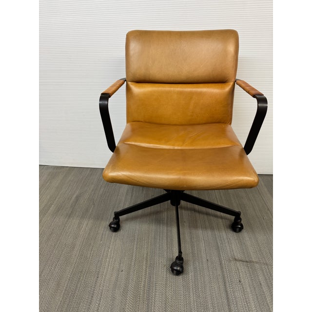 Design Plus Gallery presents the Cooper Mid-Century Leather Swivel Office Chair from West Elm. This office chair combines...