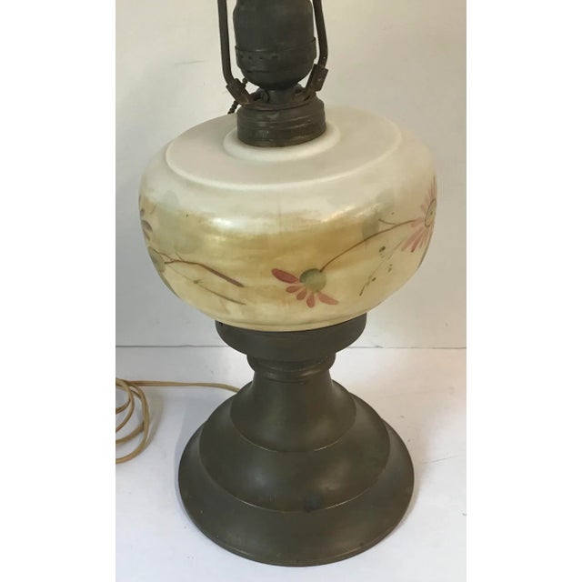 Vintage Electrified Oil Lamp For Sale In Dallas - Image 6 of 9