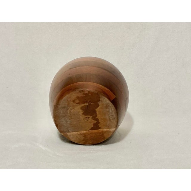Vintage Mid-Century Modern Apple Shaped Ice Bucket Quaker Solid American Walnut For Sale - Image 10 of 12