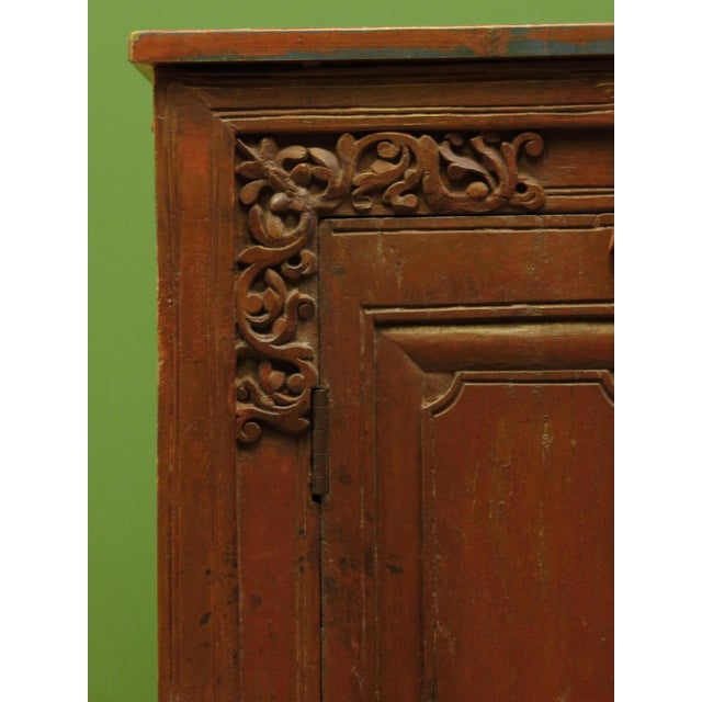 Antique Indian Larder Cabinet with Carvings, 1800s For Sale - Image 5 of 18