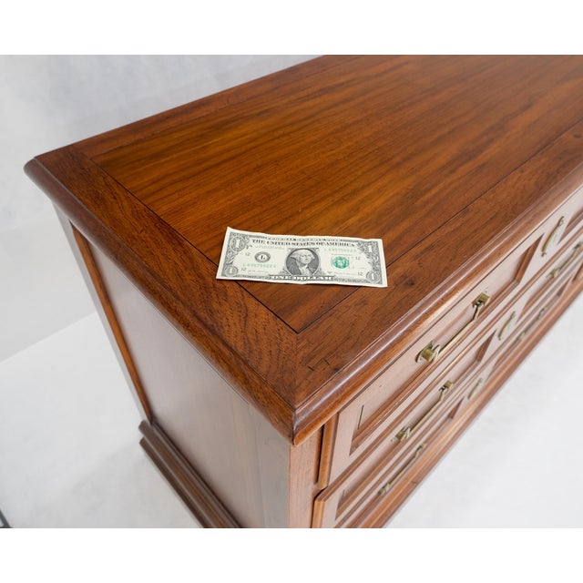 Late 20th Century Baker 10' Extra !Long! 9 Drawers Campaign Directoire Style Credenza Dresser MINT For Sale - Image 5 of 17