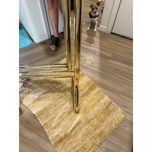 1960s Fabulous Hollywood Regency Brass Floor Mirror For Sale - Image 14 of 15