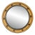English Gilt Framed Convex Mirror in the Regency Style (Dia 15 1/2) For Sale
