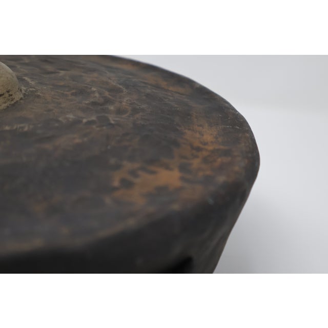 Antique 19th Century Balinese Gamelan Gong With Old Padangtegal Dealer Tag and Mallet — 10.5" For Sale In Washington DC - Image 6 of 18