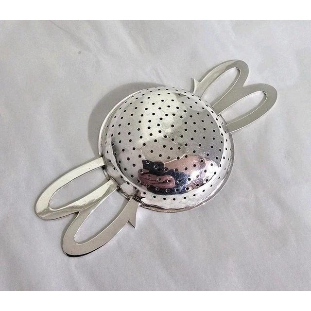 Mid-Century George VI Sterling Silver Tea Strainer, 1948 For Sale - Image 9 of 17