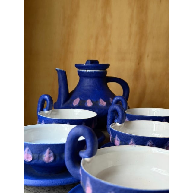 Sculptural Ceramic Coffee Set by HOY, 1980s, Set of 12 For Sale - Image 10 of 18