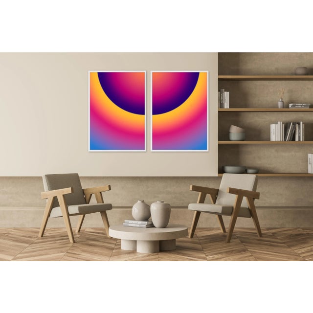 2024, Abstract Space Age, Sky Scape in Warm Tones, Purple Sunrise, Limitied Edition Giclée Print For Sale In Miami - Image 6 of 10