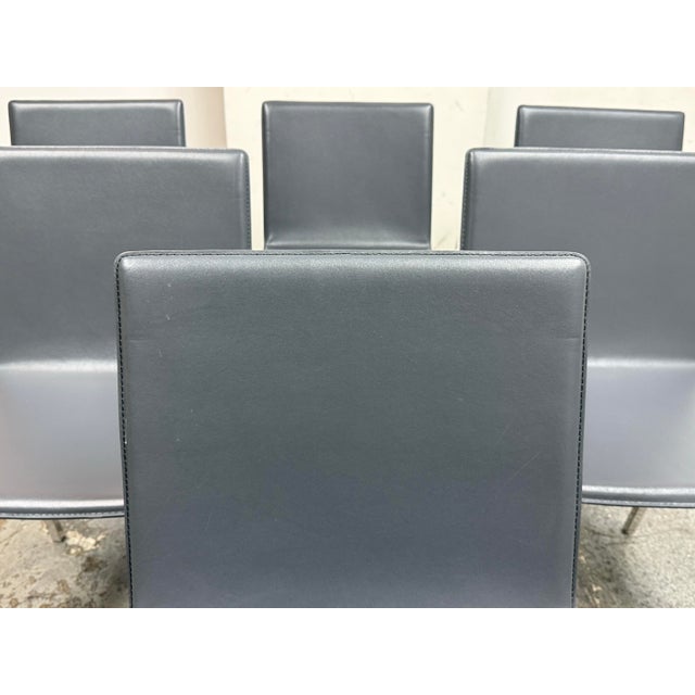 Cb2 Phoenix Carbon Gray Dining Chairs, Set of Six For Sale In San Francisco - Image 6 of 12