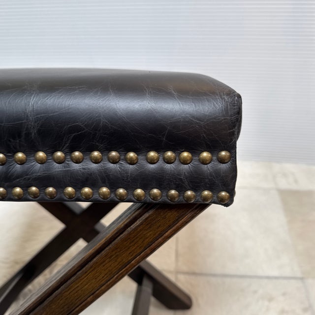Four Hands Elyse Ottoman, Durango Smoke For Sale - Image 12 of 12