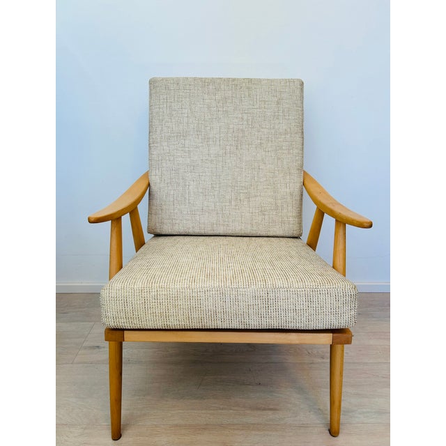 Lounge Armchair by Jaroslav Šmidek for Ton, Former Czechoslovakia, 1960s, in Restored conditions. Designed 1960 to 1969...