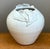 Vintage Kass O'Brien White Ceramic Vase With Ginko Leaf Motif For Sale - Image 12 of 13
