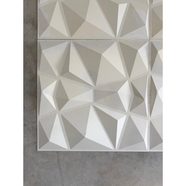 Sculptural Geometric 3d Wall Art Panels, Set of 12 For Sale - Image 9 of 18