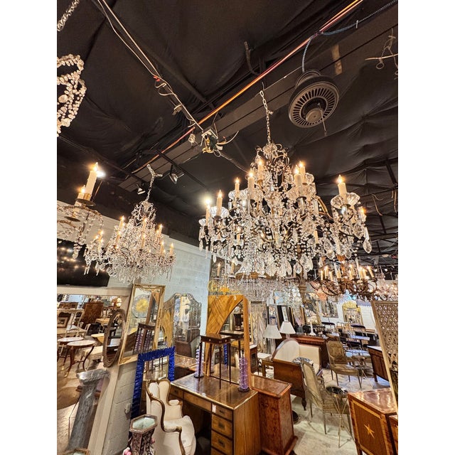 Antique French Crystal Chandeliers For Sale - Image 10 of 12