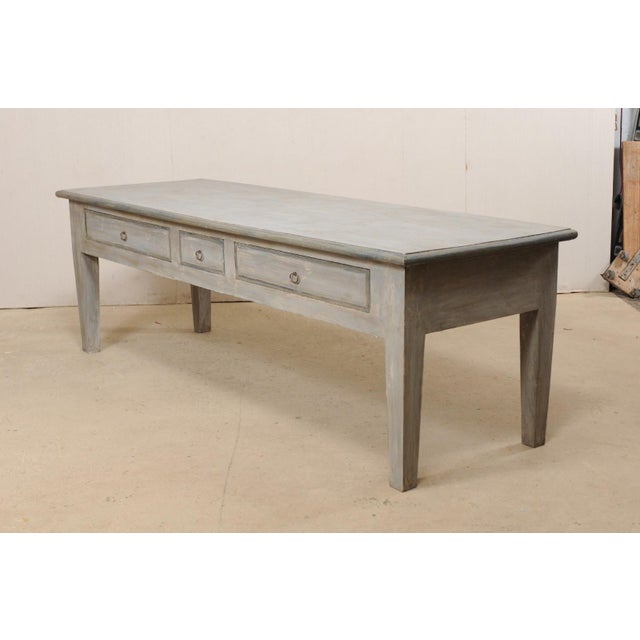 8.5 Ft Long Wood Console or Kitchen Island For Sale - Image 9 of 11