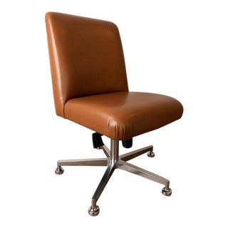 Contemporary Italian Leather Executive Chair For Sale