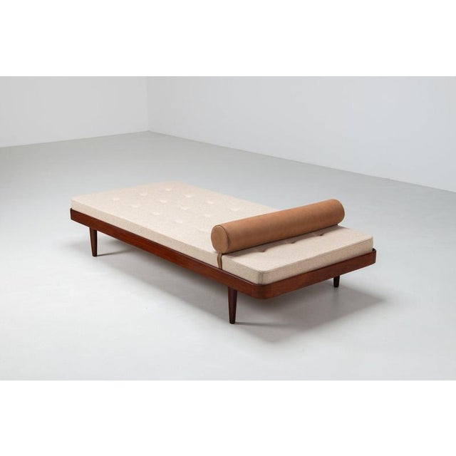 1960s Mid-Century Daybed in Teak and Fabic, Denmark, 1960 For Sale - Image 5 of 12