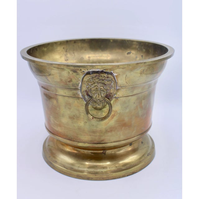 Mid 20th Century Mid Century English Brass Champagne Ice Bucket / Planter For Sale - Image 5 of 8