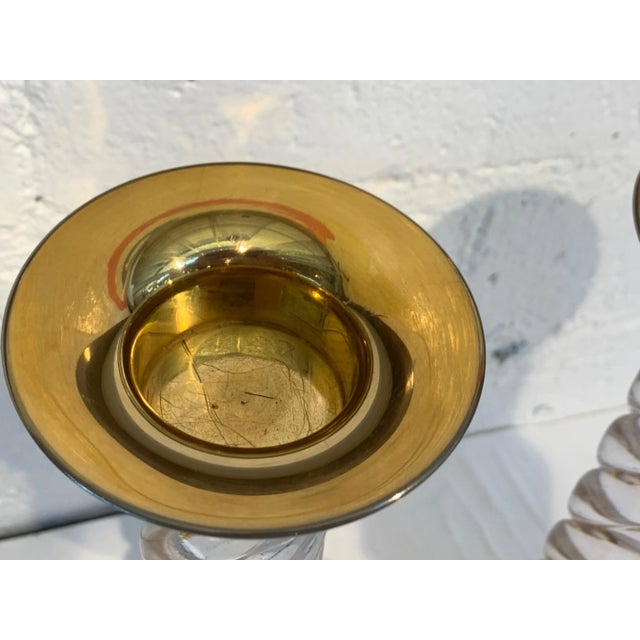 Transparent Early Glass and Ormolu Candlesticks For Sale - Image 8 of 12