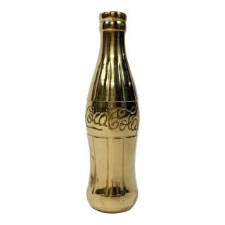 Vintage Brass Coca Cola Bottle Vase Vessel For Sale