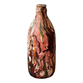Vintage Dipped Marble Painted Bottle, Circa Mid 20th Century For Sale