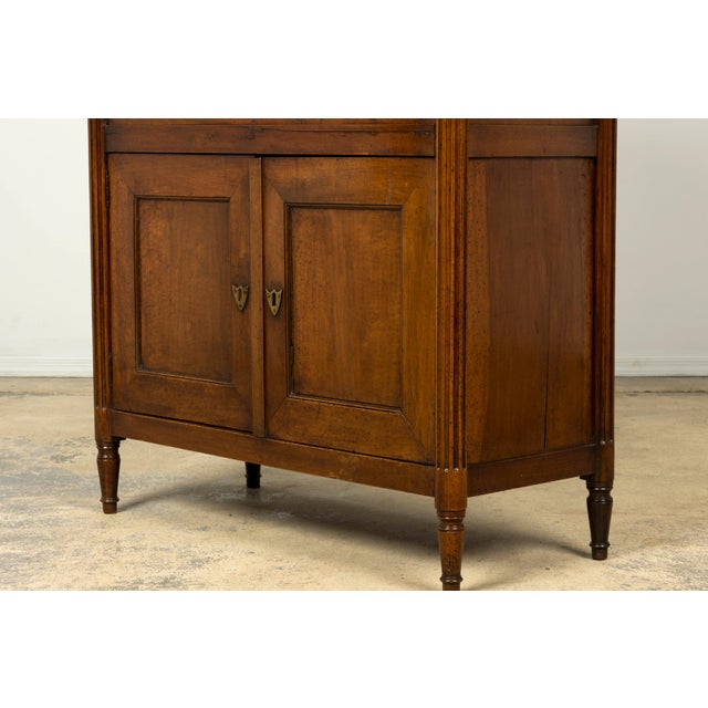 Late 18th Century French Louis XVI Walnut Secretary Desk With Marble Top For Sale - Image 15 of 18