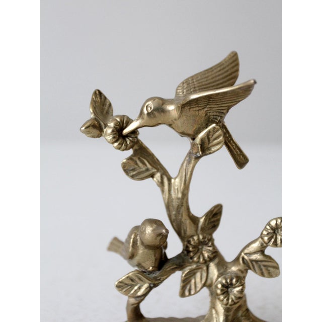 Brass Vintage Andrea by Sadek Brass Hummingbirds For Sale - Image 8 of 8
