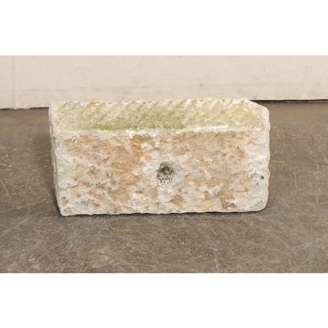 19th C. Spanish Rectangular Stone Planter For Sale - Image 11 of 11
