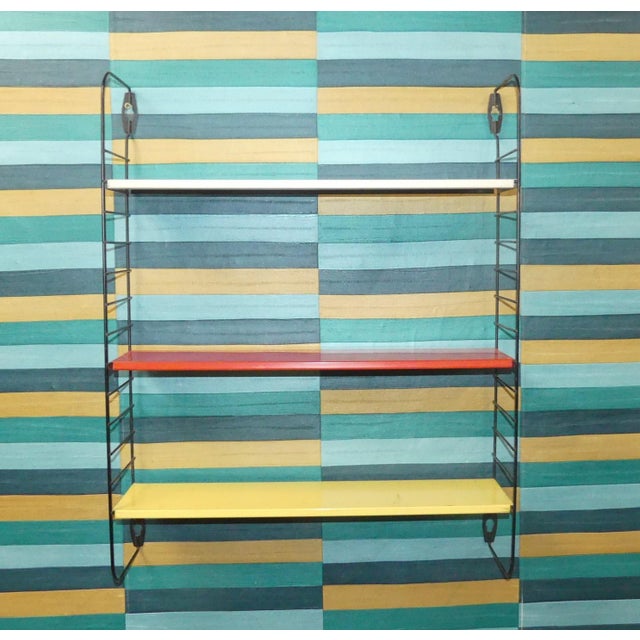 String Shelves in Red, White, Yellow and Black Ladders by A. D. Dekker for Tomado, 1960s For Sale - Image 6 of 15