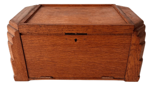Vintage Amsterdam School Cigar Box in Oak, 1930s