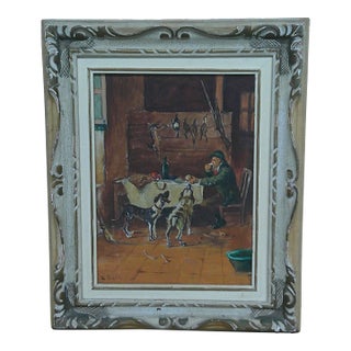 Mid 20th Century Cabin Hunting Interior Scene For Sale