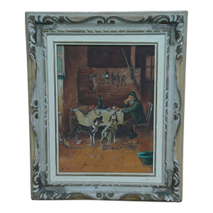 Mid 20th Century Cabin Hunting Interior Scene
