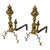 Federal Style Brass Beehive Fireplace Andirons C1920 For Sale - Image 4 of 10
