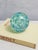This gorgeous aqua controlled bubble blown glass paperweight has an incredible weight and scale to it. It measures 5.5...