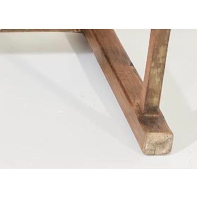 French Provincial Solid Oak Farmhouse Harvest Table, Early to Mid-19th Century For Sale - Image 9 of 9
