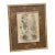 Antique Poster in Floral Rustic Handpainted Frame For Sale