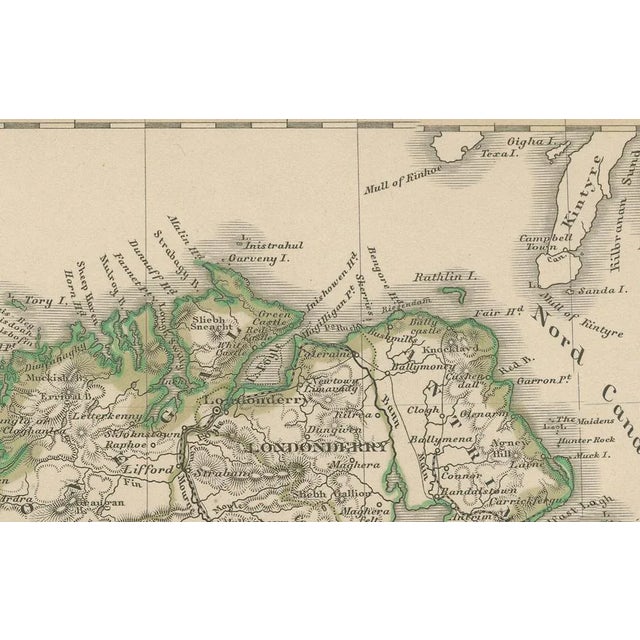 Ireland Map – Provincial and County Divisions 1851 This fine antique print shows Ireland titled simply “Ireland,”...