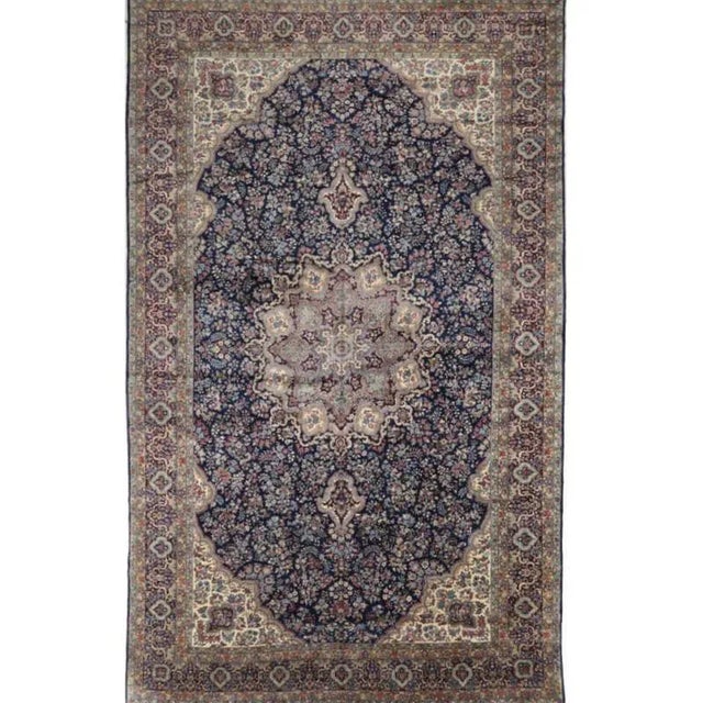 1960s Persian Kerman Area Rug 11’11” X 19’9″ For Sale - Image 13 of 13
