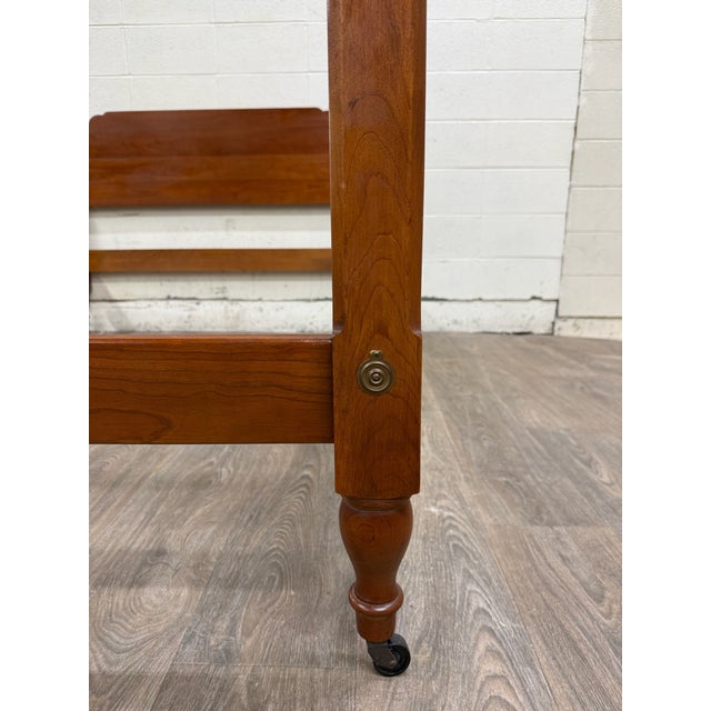 Wood Vintage Full Size Pennsylvania House Chippendale Style Four Poster Bed For Sale - Image 7 of 16